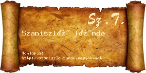 Szaniszló Tünde névjegykártya